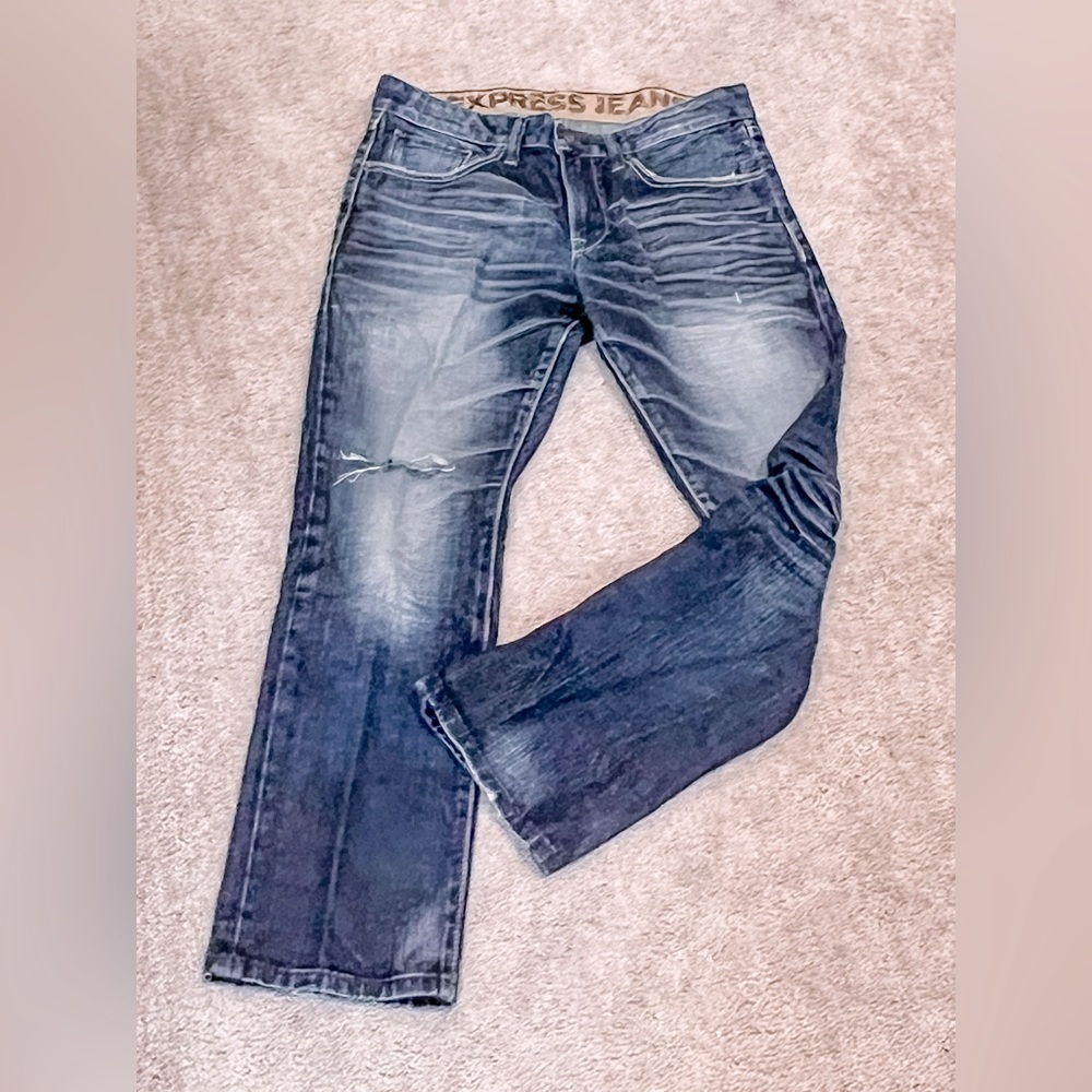 Express Jeans Men 32x30 Rocco Slim Fit Straight Leg